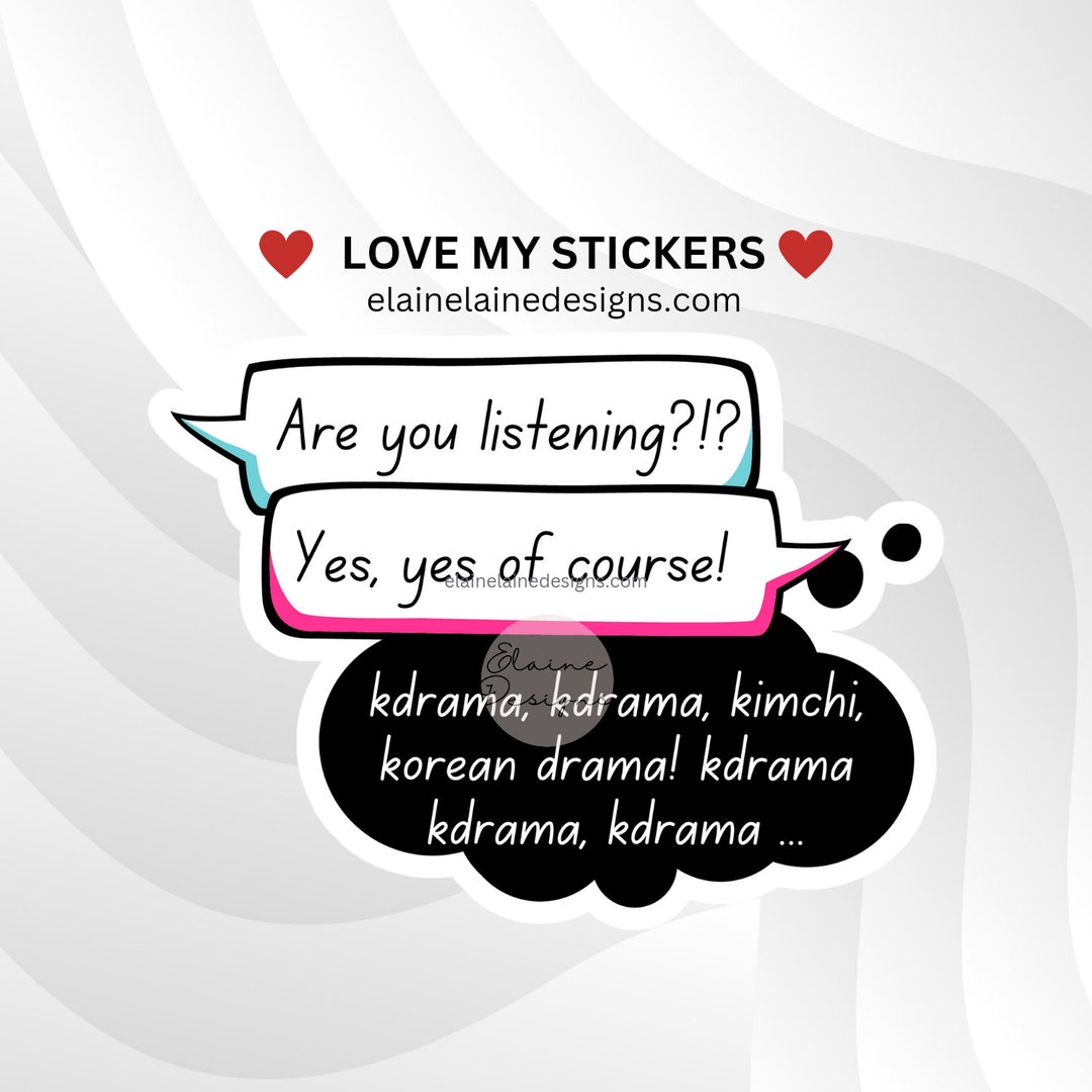 Kdrama Stickers Korean Drama Stickers Are You Listening Etsy