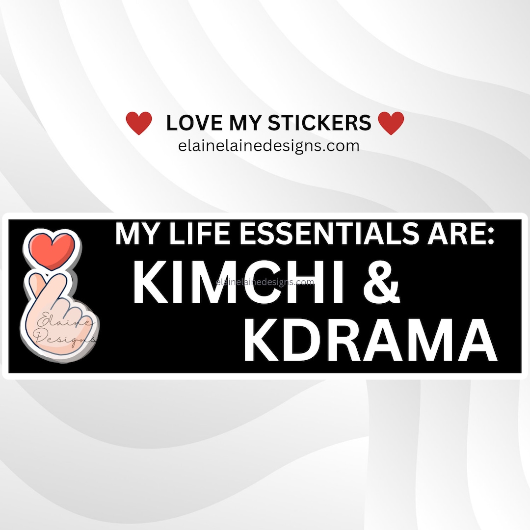 Kdrama Stickers, Korean Drama Stickers, My Life Essentials Are Kimchi
