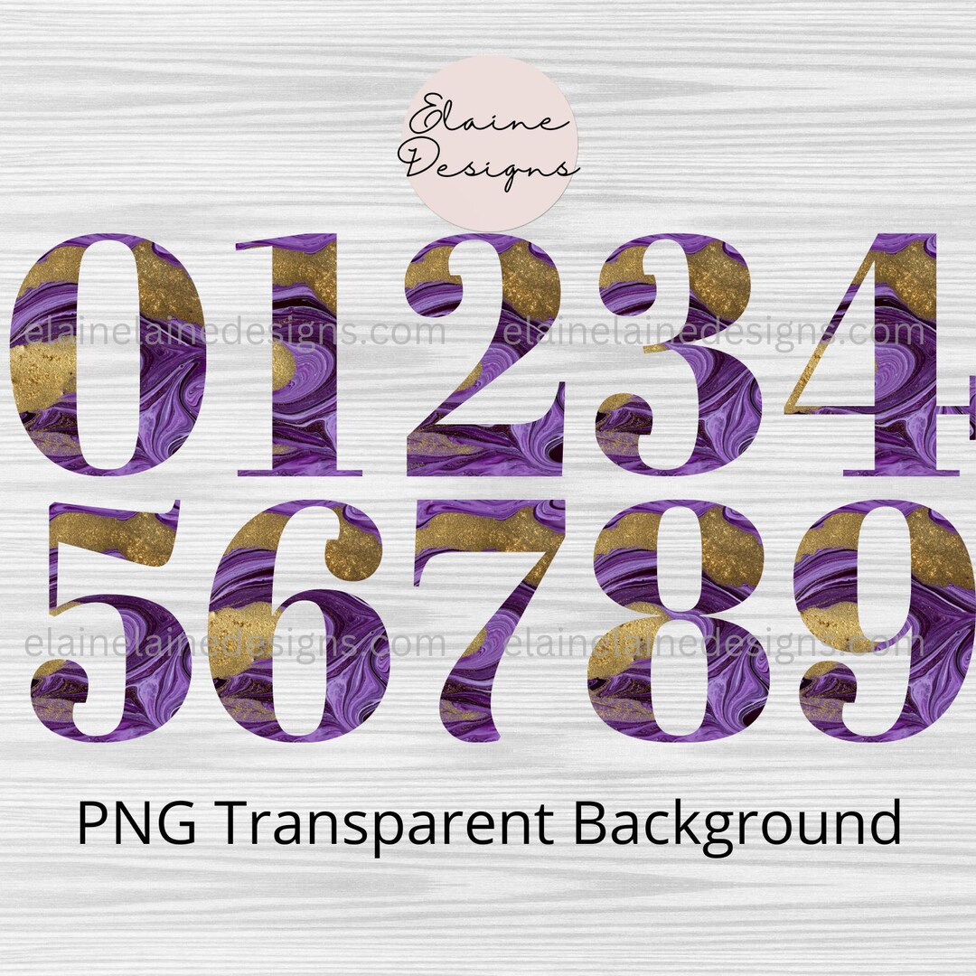 Purple Num Num Purple Number, Gold Numbers, Purple Gold Number, Sparkly Numbers ...