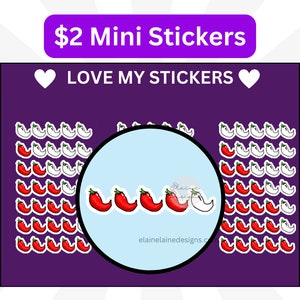 Chilli Pepper planner sticker, Spice ratings sticker, spicy, Red pepper sticker, hot chili pepper icon sticker, red chili rating EED411