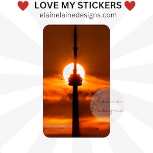 Adesivos de Toronto, adesivos da Torre CN, adesivos de cartão Presto, adesivos 6ix, adesivos de fotos da Torre CN, adesivos do Canadá, horizonte de Toronto, foto 1