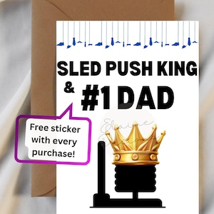 Hyrox Vatertagskarte, Hyrox Wod, Vatertag, Hyrox Dad, Crossfit Karten, Sled Push, Crossfit, Hyrox Karten, Crossfit Dad, EED-CARDS-25