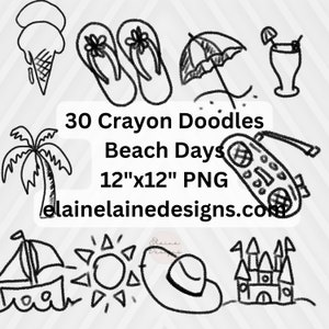 Crayon doodles, crayon png, crayon, crayon outline, printable, crayon drawings, handdrawn crayon art, crayon art, back to school, beach 523