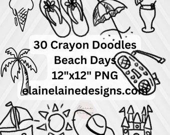 Crayon doodles, crayon png, crayon, crayon outline, printable, crayon drawings, handdrawn crayon art, crayon art, back to school, beach 523