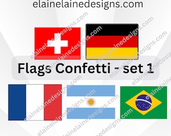 Flaggen-Konfetti-Sätze - Welt-Fußball-Turnier-Party-Dekor - Länderflaggen Tisch-Scatters, Fußball-Konfetti, EED-C-84