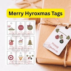 Merry HYROXmas Gift Tags | Christmas Printable | Hyrox cards | Christmas Tags | Fitness Gift Tags | HYROX | Christmas cards | EED-CARDS-100