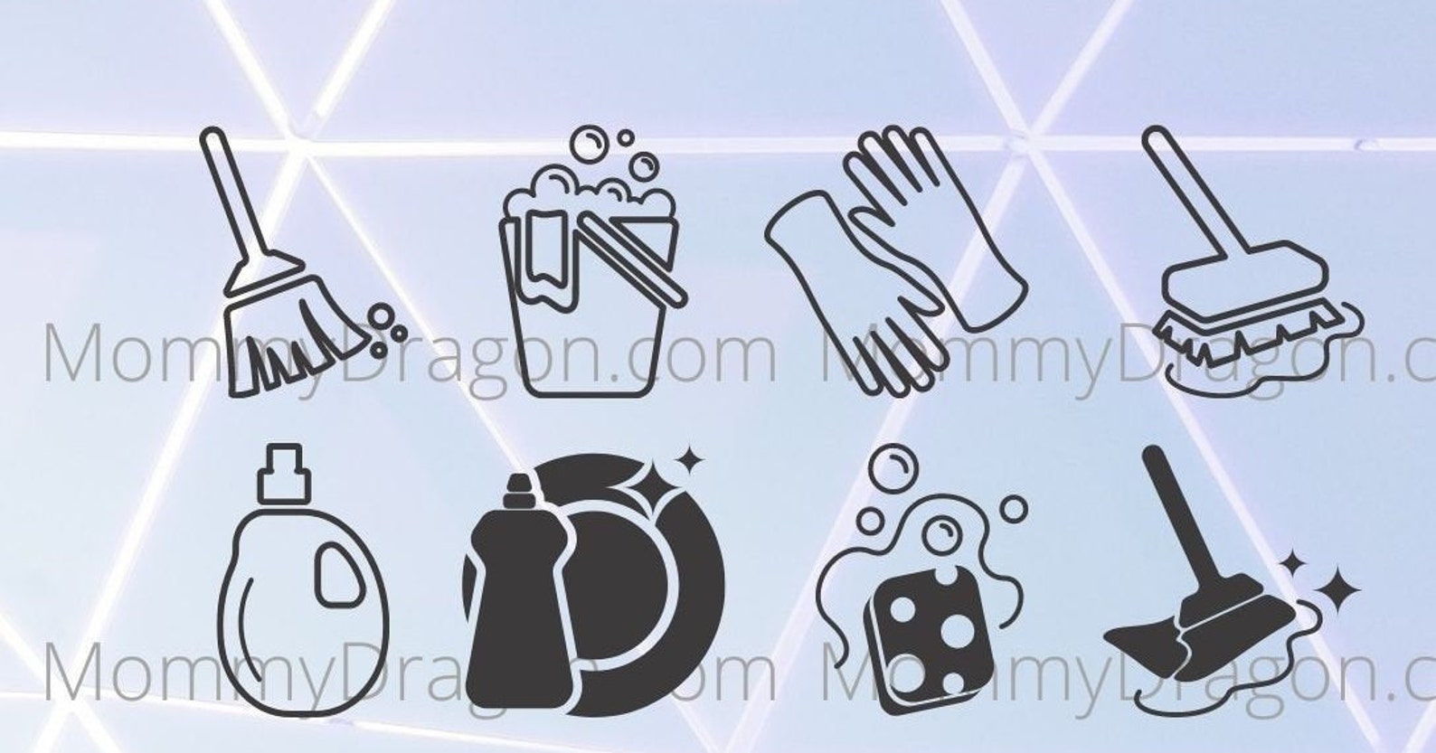 Cleaning Supplies Bundle 41 Household Chores Laundry Broom Etsy