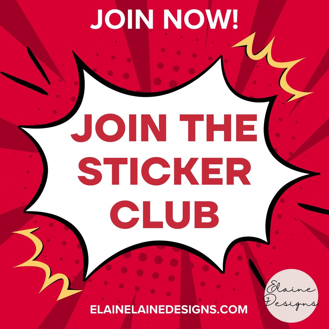 Sticker Mystery Bag, Join My Sticker Club, 10 Stickers a Month, Extra ...