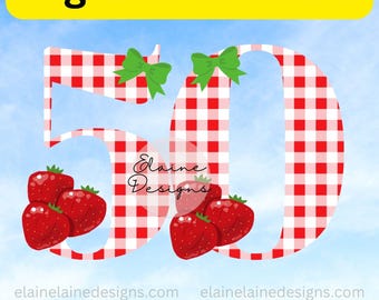 Strawberry Numbers, All Berry One, Strawberry Birthday Numbers