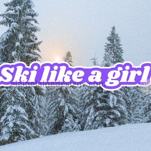 Scia come un adesivo ragazza, adesivo sci, adesivo sci, adesivo sci viola, adesivo sci ragazza, adesivi sci Set 54