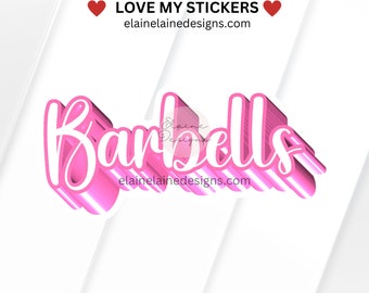 Crossfit Sticker, Barbell sticker, barbell girl sticker, fit mom sticker, gym sticker, weights, muscle mom, barbells EED-FIT-221