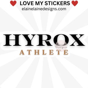 Hyrox sticker, hyrox, running sticker, 1k at a time, crossfit sticker, I hyrox, i love hyrox sticker, hyrox athlete sticker, EED-RUN-24