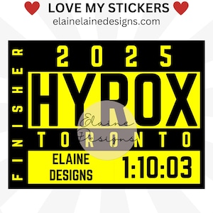 Hyrox sticker, hyrox finisher sticker, custom hyrox sticker, personalized hyrox sticker, crossfit sticker, athlete sticker, EED-RUN-29