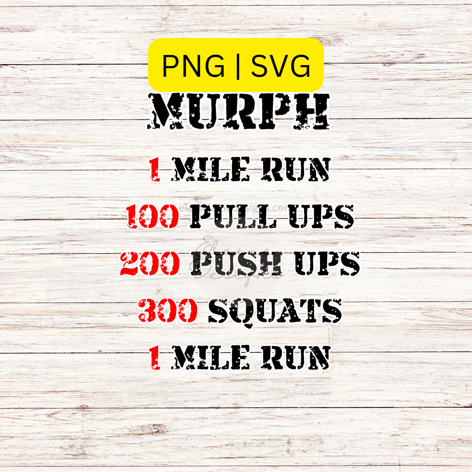 Murph Challenge Crossfit Workout Hero WOD Memorial Day Run Pullups Pushups Squats US American Flag Patriotic Clipart png svg Set 53
