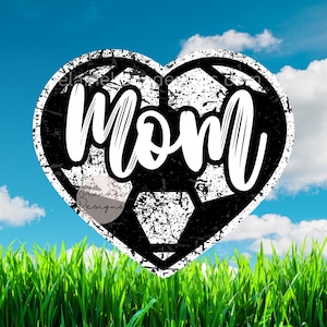 Autocollant de maman de football, coeur grunge, autocollants de maman de football, autocollant de football en détresse, autocollant de football, coeur de ballon de football sale, amour maman ensemble 9