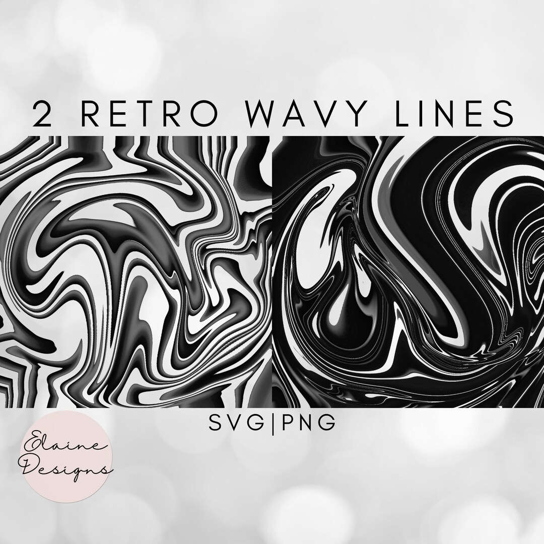 Linien svg Retro Wavy Lines png 60er Jahre Hippy Designs Svg Sticker ...