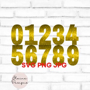 Goldene Zahlen, Glitzerzahlen, Glänzende goldene Zahl, Goldene Altersziffer, Goldzeiternummer, Glitzerzahl, Hochzeit Tischnummer Clipart SVG PNG 23