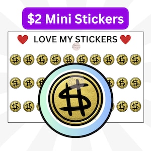Finance planner sticker, Finance planner sticker, Planner stickers, icon stickers, payday sticker, payday planner icon, coin icon EED329