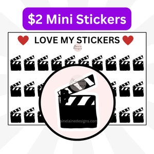 Planner stickers, icon stickers, movie night, movie, date night, actress, actor, drama, EED323