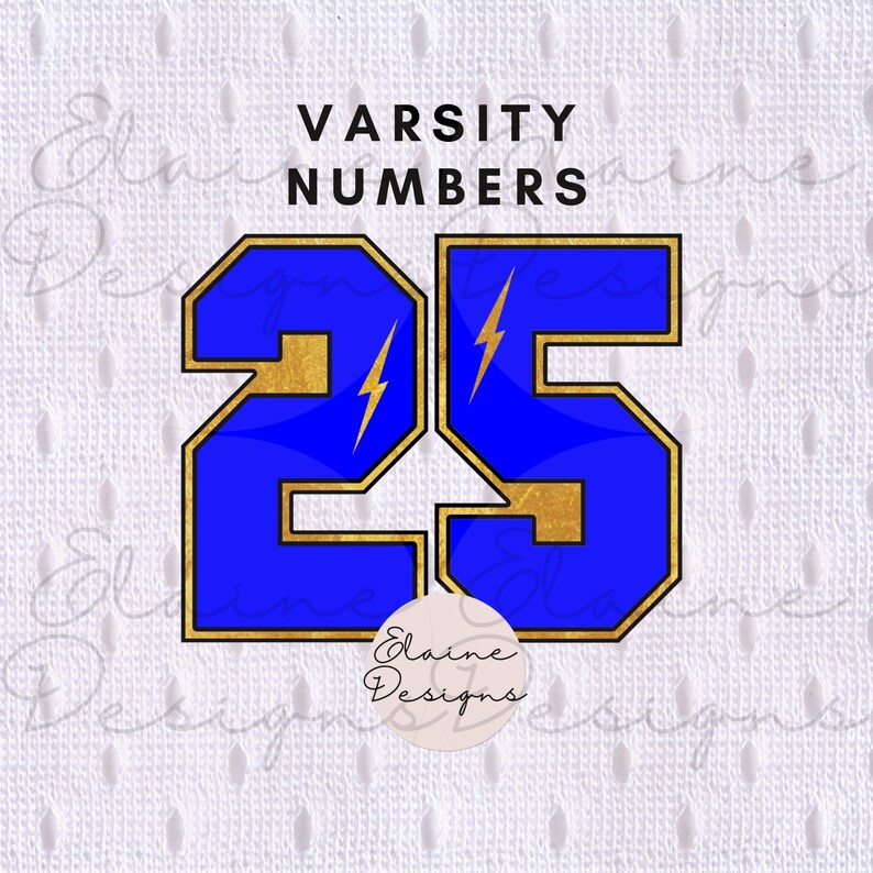 Blue Varsity Numbers Svg Blue Numbers Sports Numbers Svg Lightning Fast