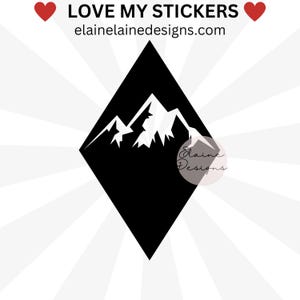 Ski sticker, snowboard, ski decal, vinyl ski sticker, black diamond ski sticker, experts only sticker, black diamond sticker, EED-SkiVinyl-2