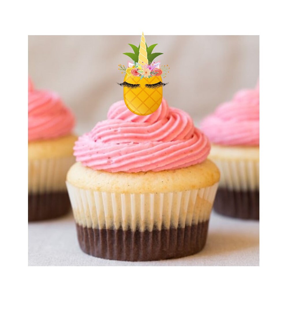 Pineapple Unicorn Pineapple eyelashes Fruit art decor Etsy