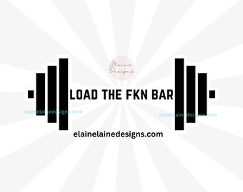 Crossfit Stickers, Barbell Sticker, Barbel Decal, Load the bar sticker, Powerlifting Sticker, Weightlifting Sticker, Crossed Barbells 112