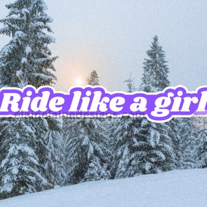 Snowboarding Sticker, Ride like a girl Sticker, Snowboard Sticker, Lila Snowboard Sticker, Mädchen Boarding Sticker, Snowboarding Set 53