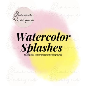 Aquarel Verf Penseelstreken Aquarel Spatten Geel Roze Groen Oranje Roos PNG Handgetekende Cirkels Aquarel achtergrond png Set 218