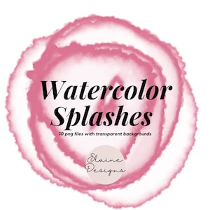 Watercolor Paint Brush Strokes Watercolor Splashes Pink Peach Sage Lavender Cream PNG Hand Drawn Circles Watercolor background png Set 215