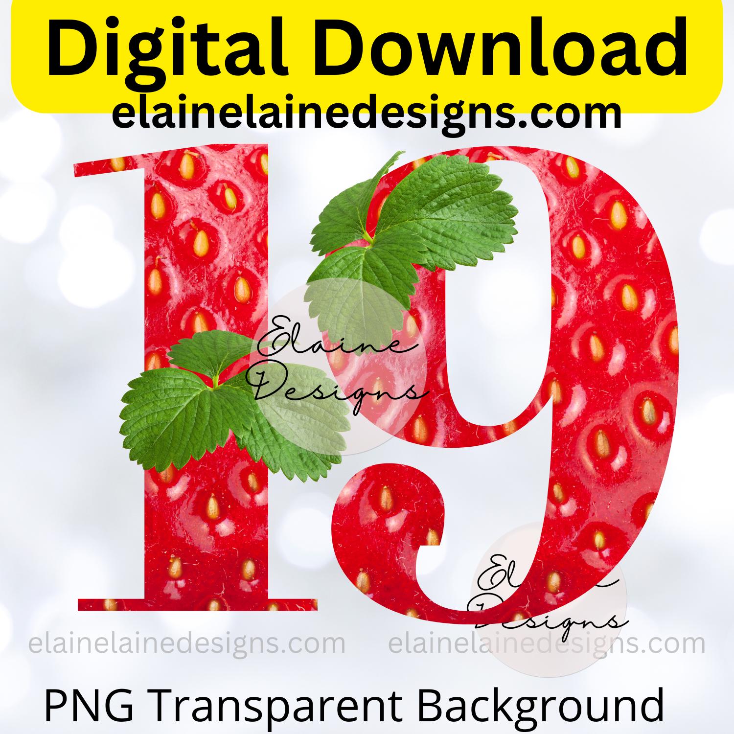 Strawberry Numbers, All Berry One, Strawberry Birthday Numbers