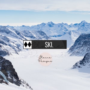 Ski Sticker I'm Impossible Ski Sticker lustiger Ski Sticker black Diamond Sticker Ski Helm Sticker Vinyl Sticker EED-SNOW-2