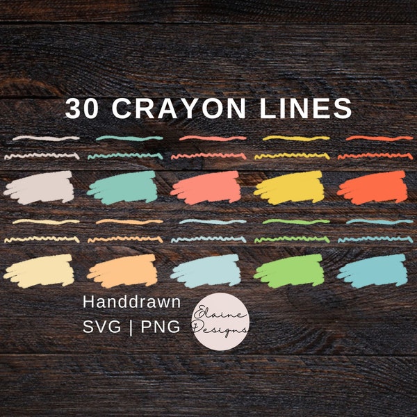 Crayon Lines svg handdrawn Lines Colorful Lines Crayola Lines Crayon Background Backdrop Red Blue Pink Crayon Boho Clipart PNG SVG Set 248