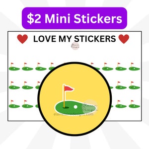 Planner stickers, icon stickers, golf, golfing, golf clubs, golf ball, EED139