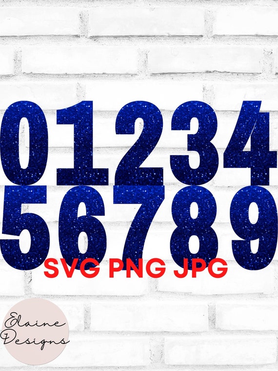 Royal Blue Sparkle Numbers Blue Glitter Numbers Wedding Table - Etsy