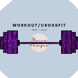 Crossfit svg Crossfit workout Purple Sparkle Girls Glitter barbells Workout Crossfit Motivation US Flag Patriotic barbells SVG PNG Set 32