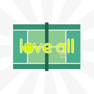 Tennisbalsticker, tennissticker, tennisscoresticker, hou van alle sticker, tennisbaansticker, hou van tennissticker, tennis EED-TNS-90