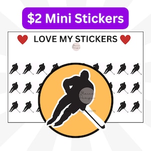 Planner stickers, icon stickers, hockey, hockey game, hockey skates, hockey player, EED135