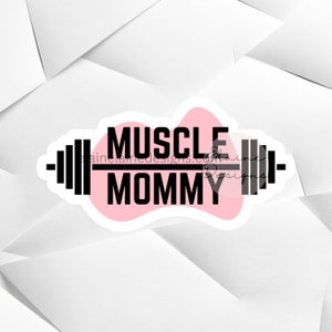 Etiqueta engomada de Crossfit, etiqueta engomada rosada de la mamá del chapoteo, etiqueta engomada del levantamiento de pesas de la muchacha, mamá muscular rosa, etiqueta engomada de la mamá del músculo, mamá del levantamiento de pesas 66