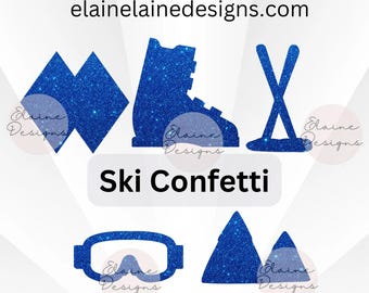 Ski Party Decorations, Ski Cupcake Toppers, Ski Confetti, Après Ski Party Decor, Winter Birthday Party Decorations, Ski Banner, Garland, 12
