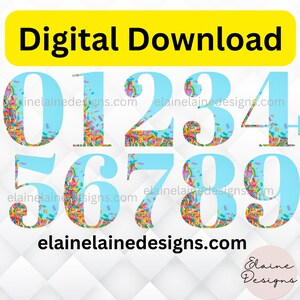 Numbers PNG, Printable Numbers, sprinkle numbers, sprinkles, sweet numbers, birthday numbers, sweet one, numbers print, candy numbers 510