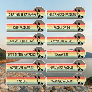 Kayak Sticker Kayaking Stickers Travel Sticker Adventure awaits I need a good Paddling Set 2