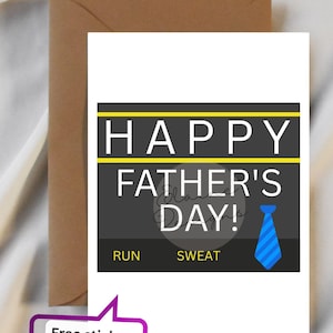 Tarjeta del Día del Padre de Hyrox, WOD de Hyrox, Día del Padre, papá, trineo, tarjeta de papá de Hyrox, tarjetas de Hyrox, tarjetas de CrossFit, papá de CrossFit, EED-CARDS-24