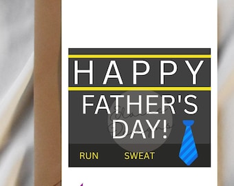 Hyrox Father's Day card, Hyrox wod, Father's Day, dad, sled push, Hyrox dad card, Hyrox cards, Crossfit cards, crossfit dad, EED-CARDS-24
