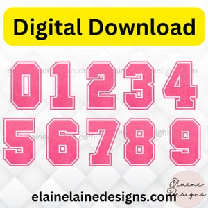Pinke Nummern, Pinke Sportnummern, Uni-Nummern, Nummern Clipart, Sportnummern, Numbers png, Rosa Uni, Pinke Sportarten, 599
