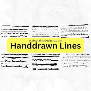 Hand drawn lines organic lines underline scratch out mark out dividers squiggles wavy cross out scribbles doodles straight lines SVG PNG 322