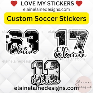 Autocollants de football, numéro de football, ballon de football, autocollant de football personnalisé, autocollant de football personnalisé, autocollant de football personnalisé, EED-Sports-301