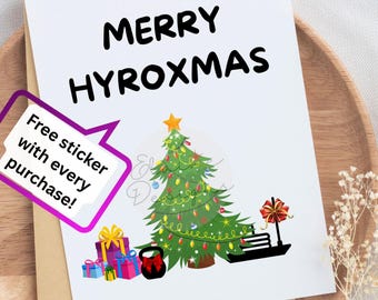 Hyrox Christmas card, Hyrox wod, Merry Christmas, Hyrox Christmas, Christmas wod, Christmas tree, Hyrox cards, Merry Hyroxmas, EED-CARDS-15