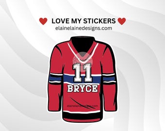 Hockey Jersey Sticker, Montreal Canadiens Hockey sticker, custom hockey sticker, hockey team, Montreal Canadiens Sticker, EED-SPORTS-127