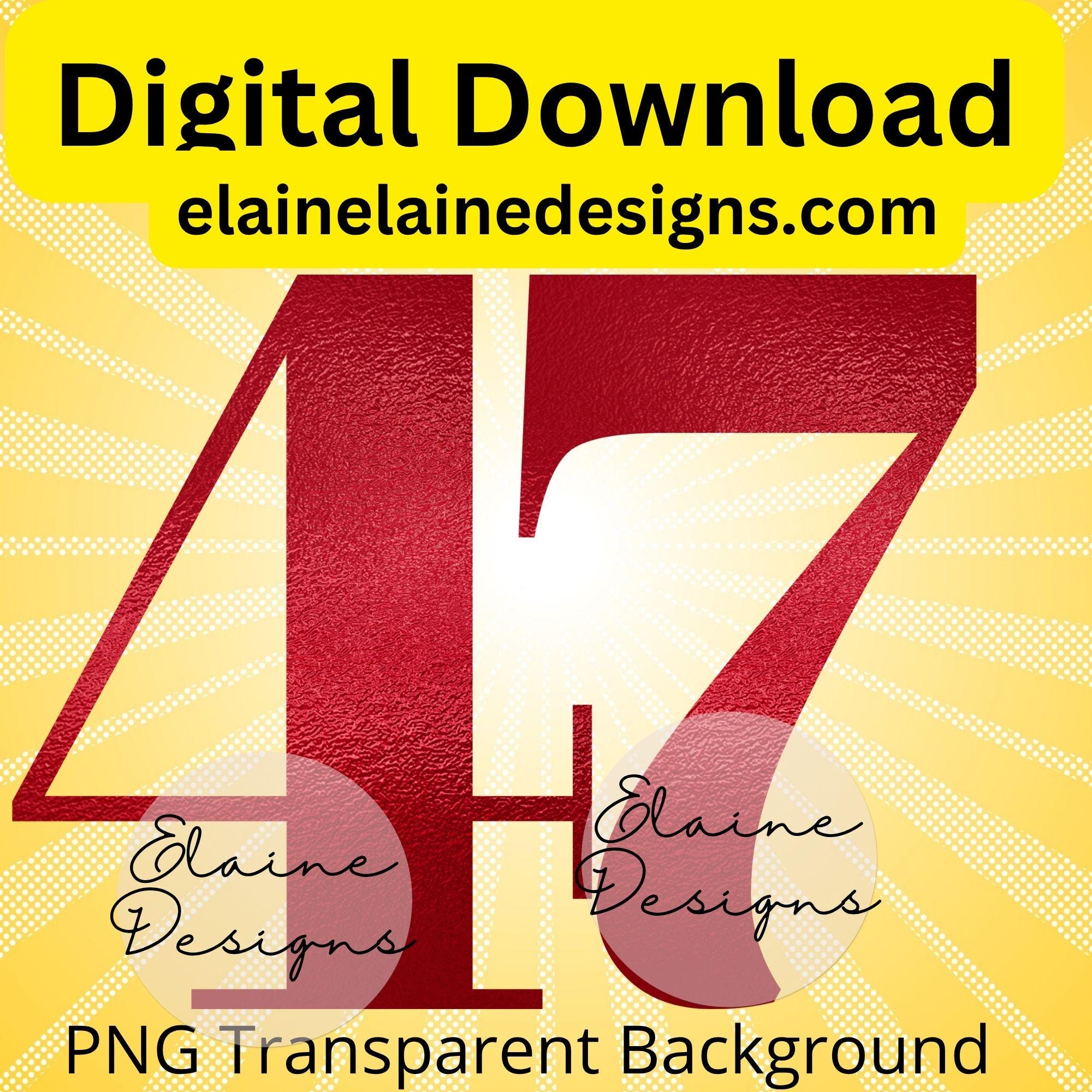 Red Metal Numbers Elegant Red Metallic Numbers | Digital Download 0–9 | Christmas ...